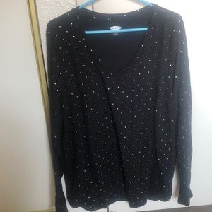 Long sleeve polka dot shirt